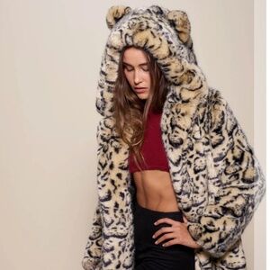 Classic Ocelot Luxe Faux Fur SpiritHood Coat